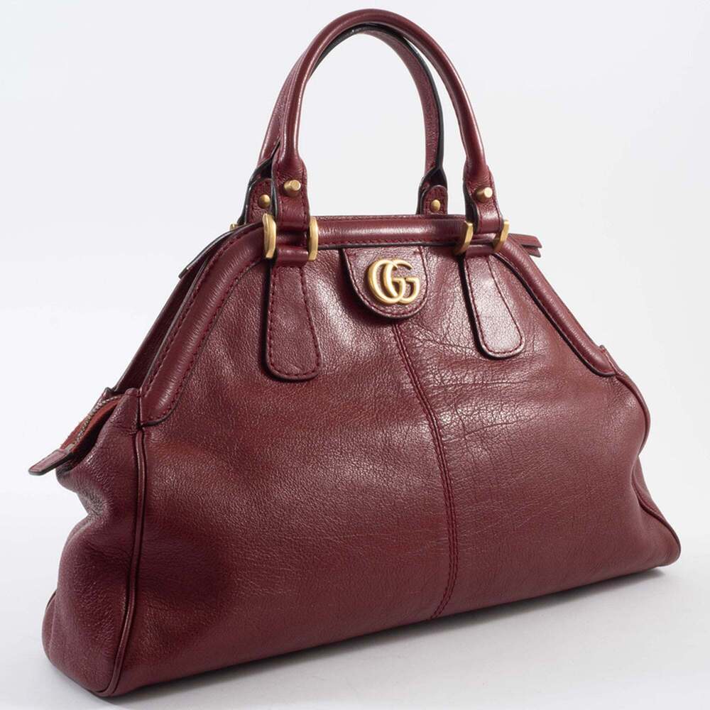 GUCCI Red Leather Shoulder Bag - Picture 8 of 16